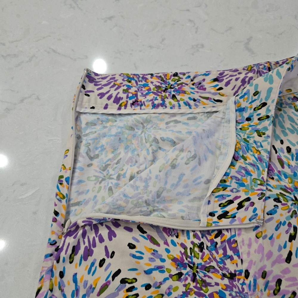 Lane Bryant Women Size 22 Abstract Floral Firework Print A-Line Skirt MultiColor - Picture 4 of 6
